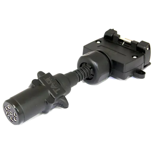 TAG Pulse Trailer Adapter 7 PIN Small Round Plug to 7 PIN Flat Socket product image