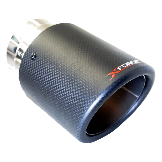 TIP-4" O.D ANGLE CUT DOUBLE WALL 21/2" INLET CARBON FIBRE product image