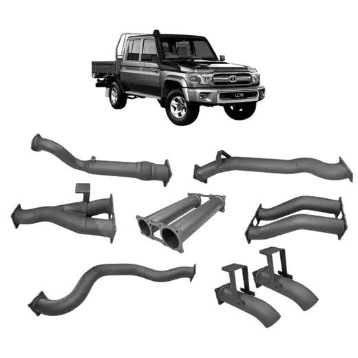 Redback Extreme Duty Twin 4" Turbo Back Exhaust with Resonator for Toy product image