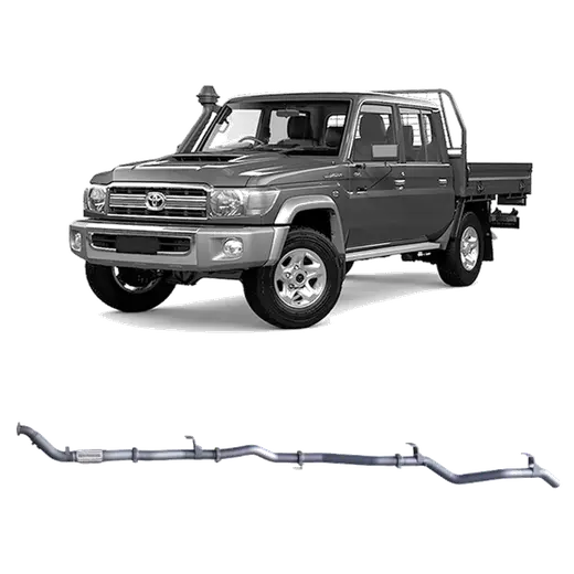 Redback Extreme Duty Exhaust for Toyota Landcruiser 79 Series Double C product image