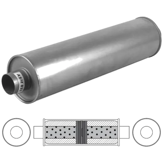 9" RND 44CC400 BAFFLED GLASS PACKED DOMED END product image