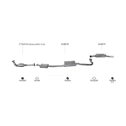 Unbranded Exhaust System for Ford LTD 06 1999 2002 Fairlane 01 1999 12 2002 product image
