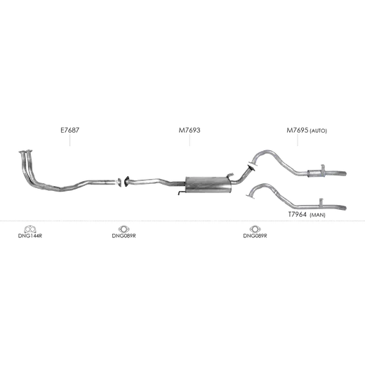 Unbranded Exhaust System for Ford Maverick 02 1988 03 2003 product image