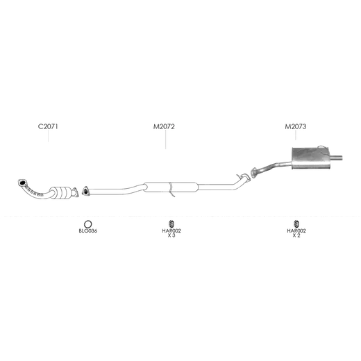 Unbranded Exhaust System for Honda CR V 12 2001 09 2006 product image