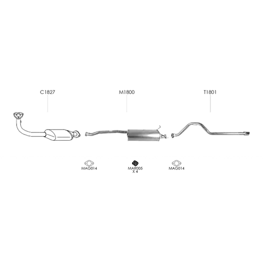 Unbranded Exhaust System for KIA Sportage 12 1996 04 2004 product image