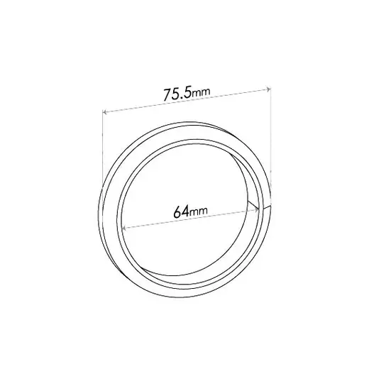 Double Taper Ring Gasket - ID 64mm, OD 75.5mm, THK 15mm, FIBRE product image