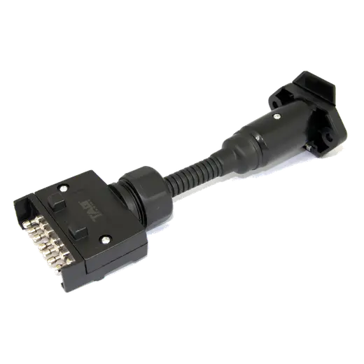 TAG Pulse Trailer Adapter - 7 Pin Flat Plug to 7 Pin Small Round Socke product image