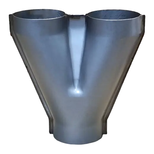 4" Y-PIPE SINGLE 4" IN 4" X 2 OUT 409 Stainless Steel product image